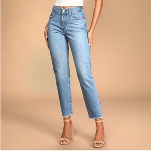 Levi’s Wedgie Denim, Raw Hem, Medium Wash